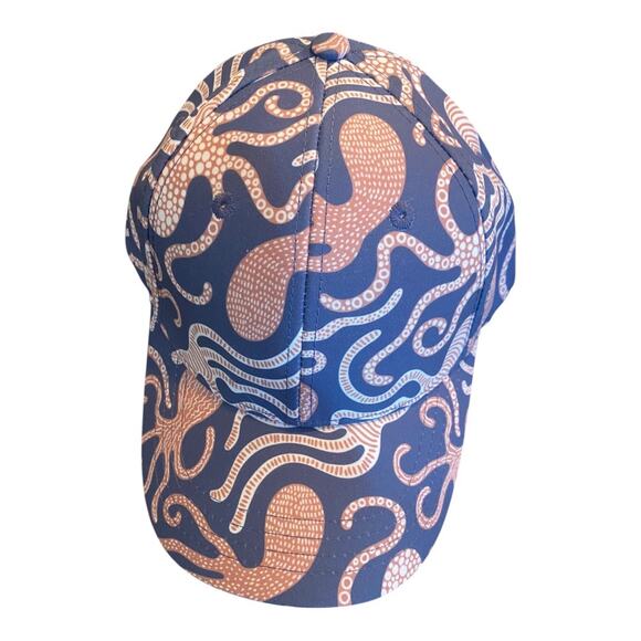 Quagga Green Label Accessories - Quagga Green Label One Size Octopus Adjustable Baseball Hat Blue Orange Novelty